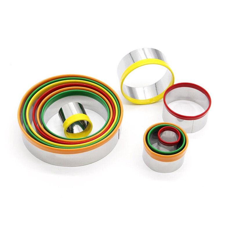 12PCS Round Cookie Biscuit Cutter Set Circle Pastry Cutters for Donut and Scone Stainless Steel Metal Ring Baking Molds