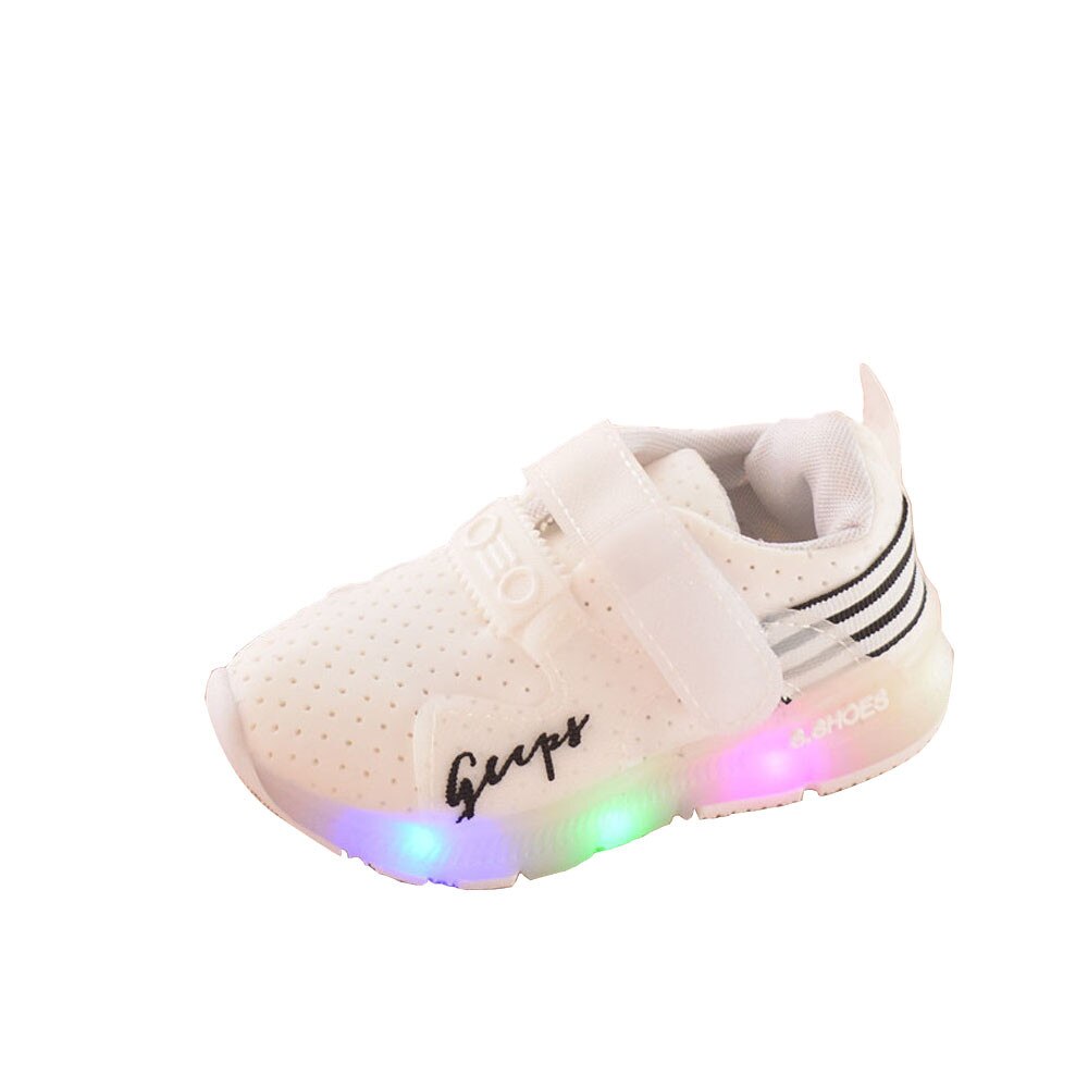 Børn sneakers efterår småbørn sport løb baby sko drenge piger led lysende sko sneakers sapato infantil børn lys op sko: W h / 7
