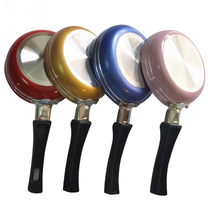 12cm mini non-stick stekpanna praktiskt kök hållbart pan aluminium med handtag