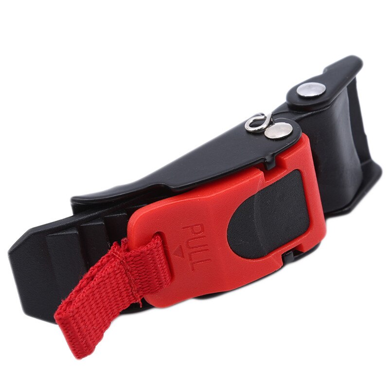 Plastic Motorcycle Helmet Speed Clip Chin Strap Quick Release Pull Buckle Black + Red Motorcycle Helmet Lock