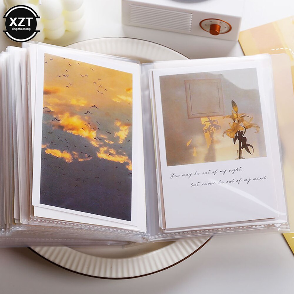 transparent Fotoalbum Lagerung Taschen A6 40 seiten Große Kapazität Aufkleber EinfüGen Seite DIY sofortig Bilder PP Lagerung Veranstalter