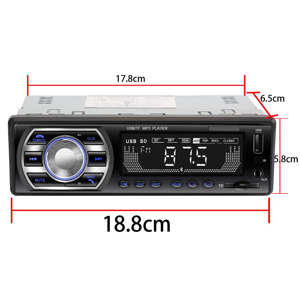 Car Radio Autoradio 1 Din Bluetooth SD MP3 Player JSD-520 car stereo FM Aux Input Receiver SD USB