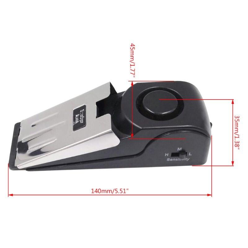 2 stuks/set deurstop alarm deurbeveiliging inbraakwerend raamstopper alarm huis hotel veiligheid beveiligingsgereedschap