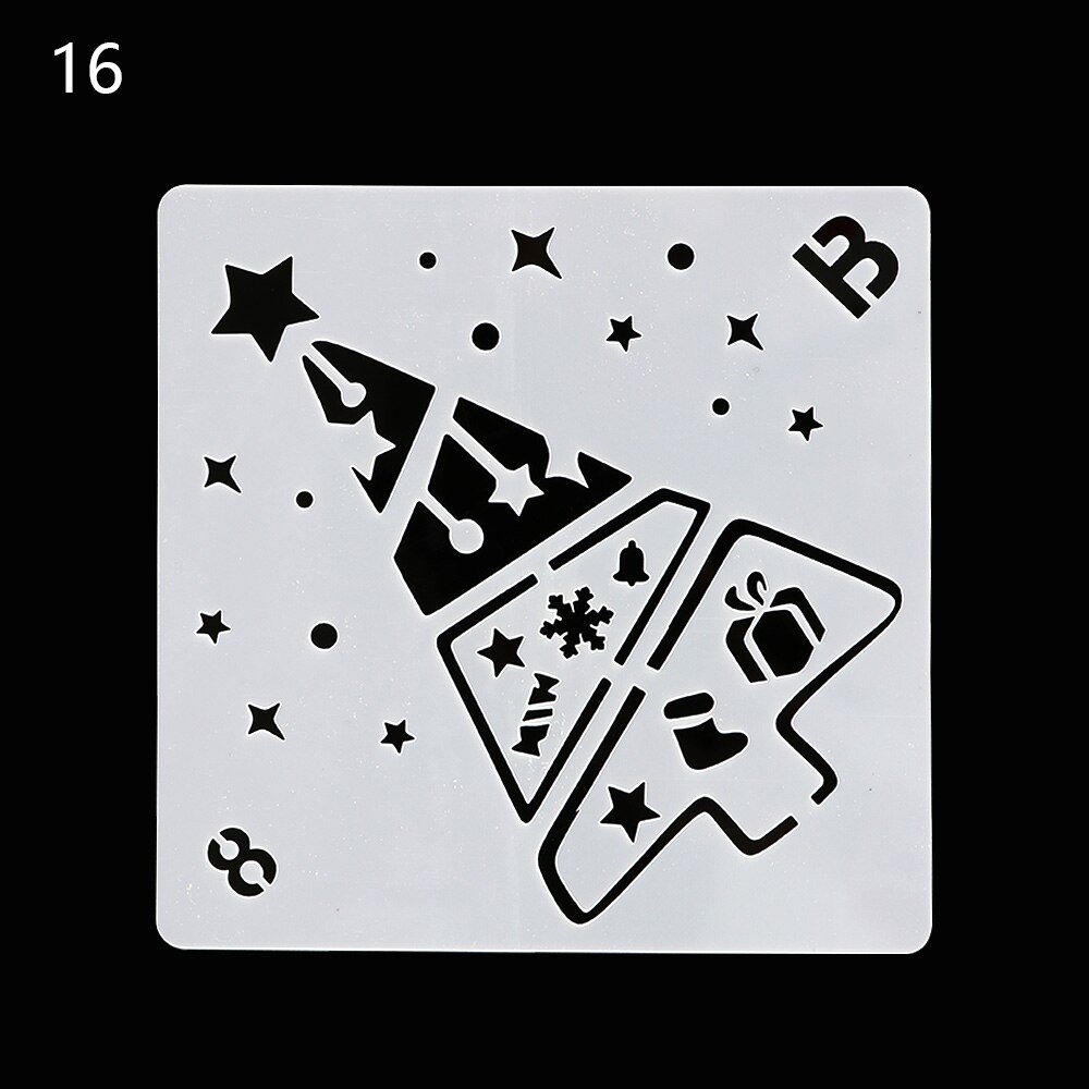 1Pc Christmas Theme Layering Stencils For Walls Painting Scrapbooking Stamp Album Decor Embossing Paper Card Template DIY Craft