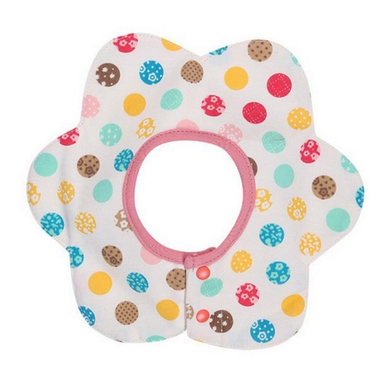Slabbers Katoen Bloem Ster Babador Vier Layer Waterdichte Kwijl Handdoek Bib Swivel Snap Achthoekige Circulaire Rijst Zak