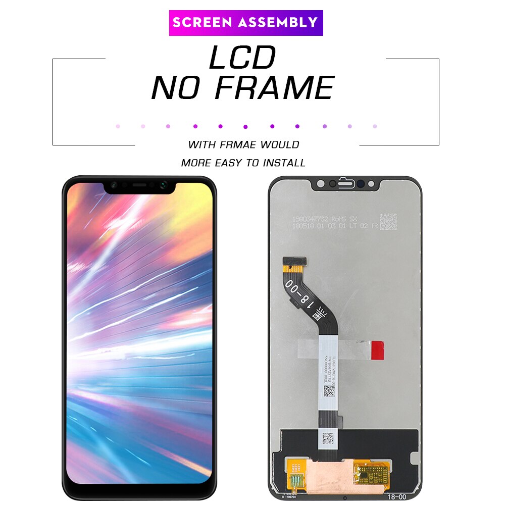 AUMOOK – écran tactile LCD avec châssis, 6.18 pouces, AAA, pièce d&#39;origine pour Xiaomi Pocophone F1