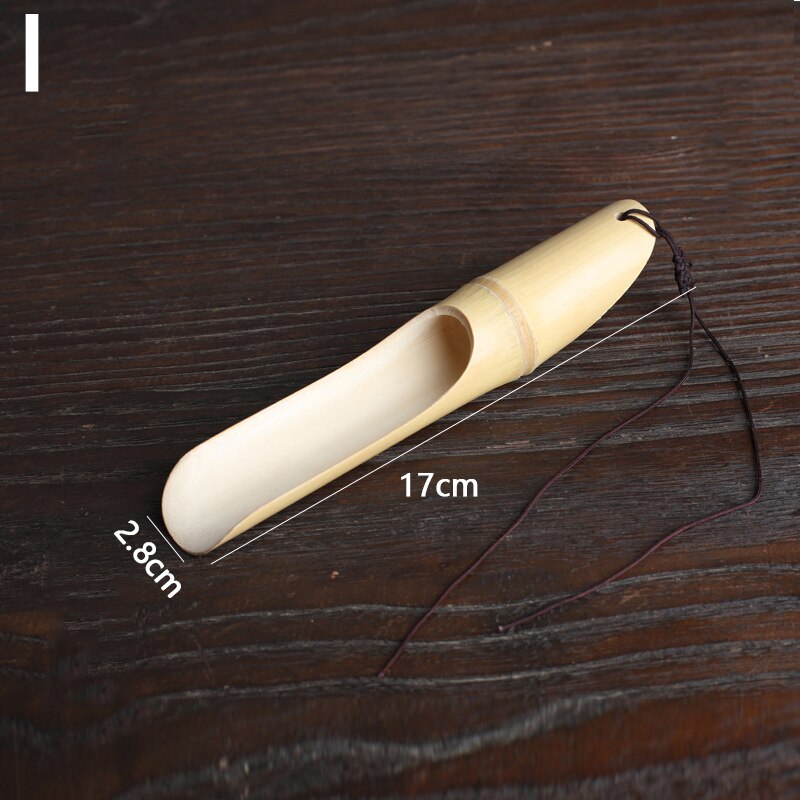 Colher de chá kung fu de bambu natural, colher de chá e matcha, acessórios para chá, utensílios da cerimônia de fabricação: I