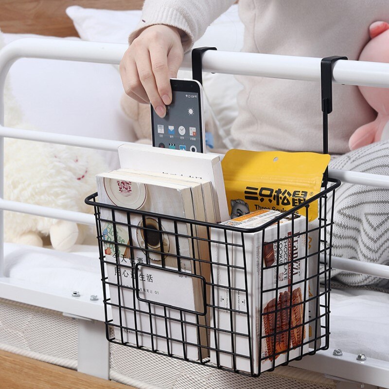 Iron Mesh Shelf Basket Cupboard Cabinet Door Organizer Rack Closet Holders Hanging Under Shelf Home Kitchen Storage Basket Rack