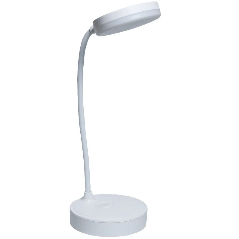 1pc 10 LED Desk Lamp With USB Charging Port, 3 Dimming Levels, Touch Control, White: Default Title