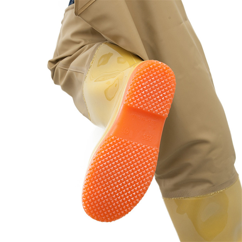 High-Jump Over Knee Waterproof Fishing Waders Leg pants Shoes Dichotomanthes End Rain Boots Adjust Height Strap Water Overalls