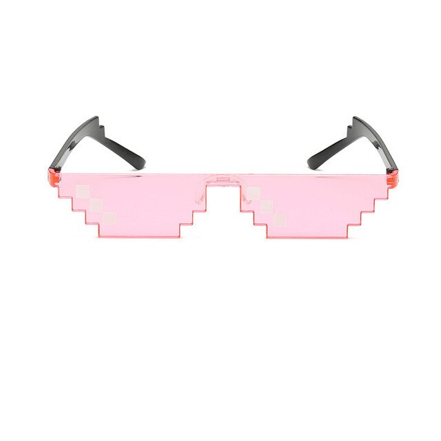 Moda 8 Bit Thug życie okulary Pixelated mężczyźni kobiety marka Party okulary mozaika UV400 Vintage okulary Unisex prezent okulary: 05