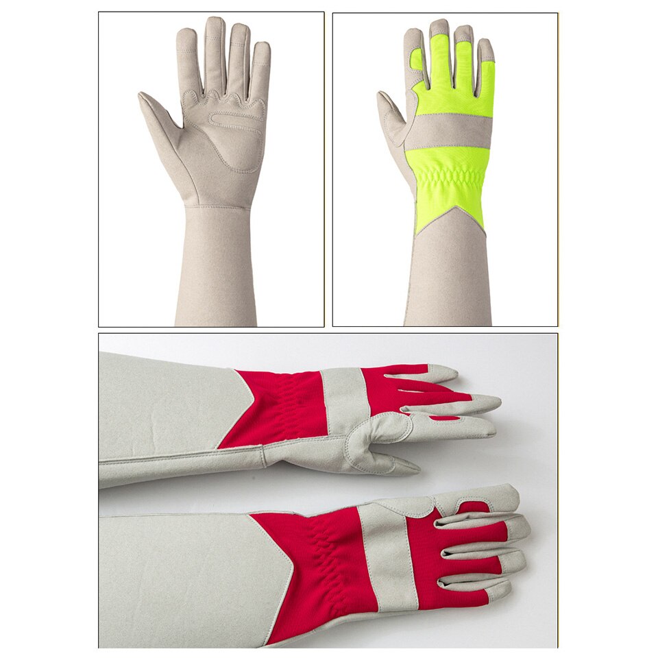 Langærmet håndledsbeskyttelseshandsker svejse arbejdere handske haveblomst beskæring arbejdskraftbeskyttelseshandsker til svejsning af køkken 2pc