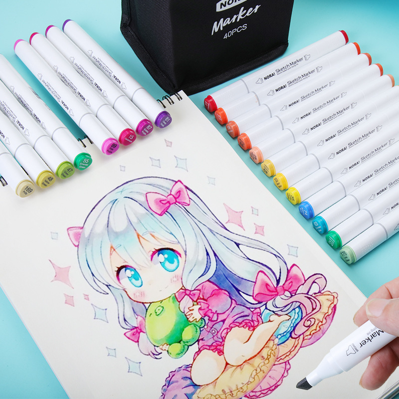 30/40/60/80 Kleuren Schetsen Markers Manga Graffiti Markers Tekening Set Highlighter Voor Sktechbook Scrapbooking Art levert