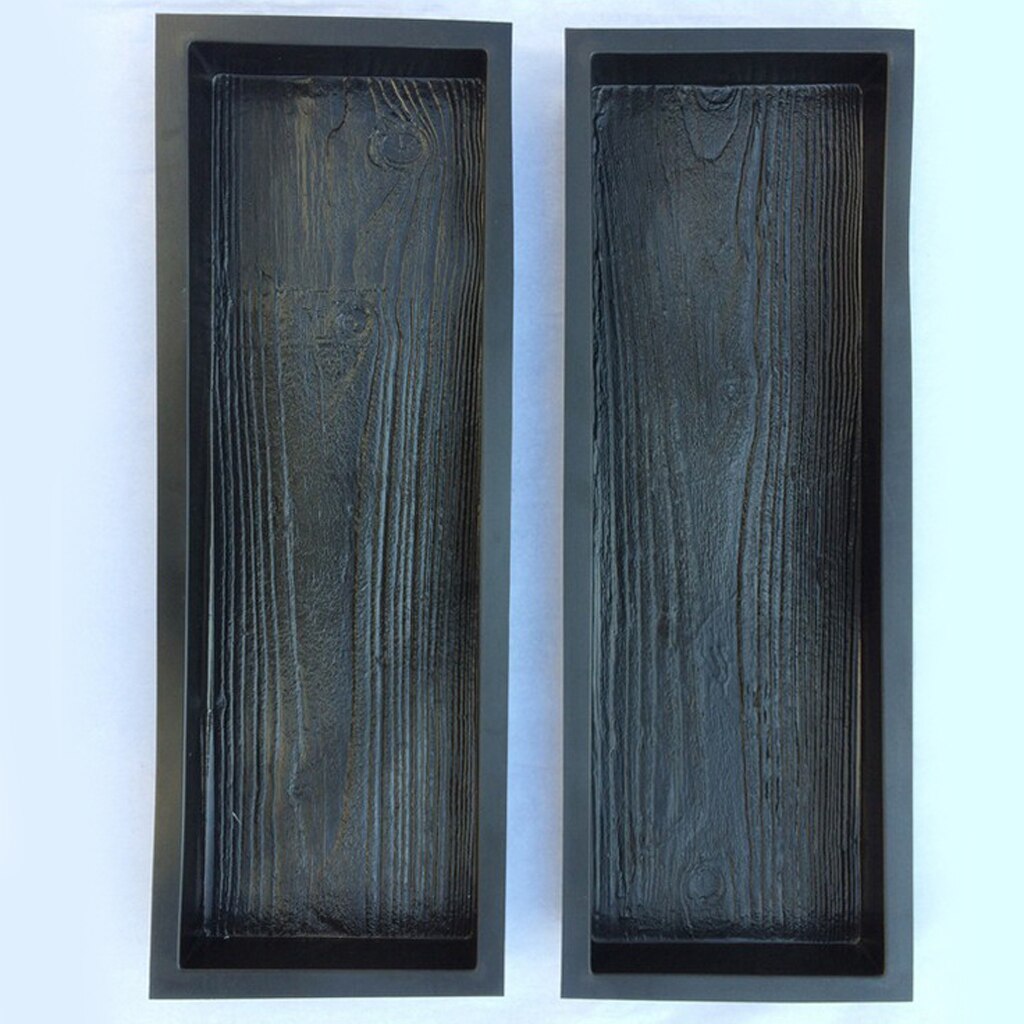 2pcs Wooden Mould Stepping Stones Stepping Wood Grain Stone Form