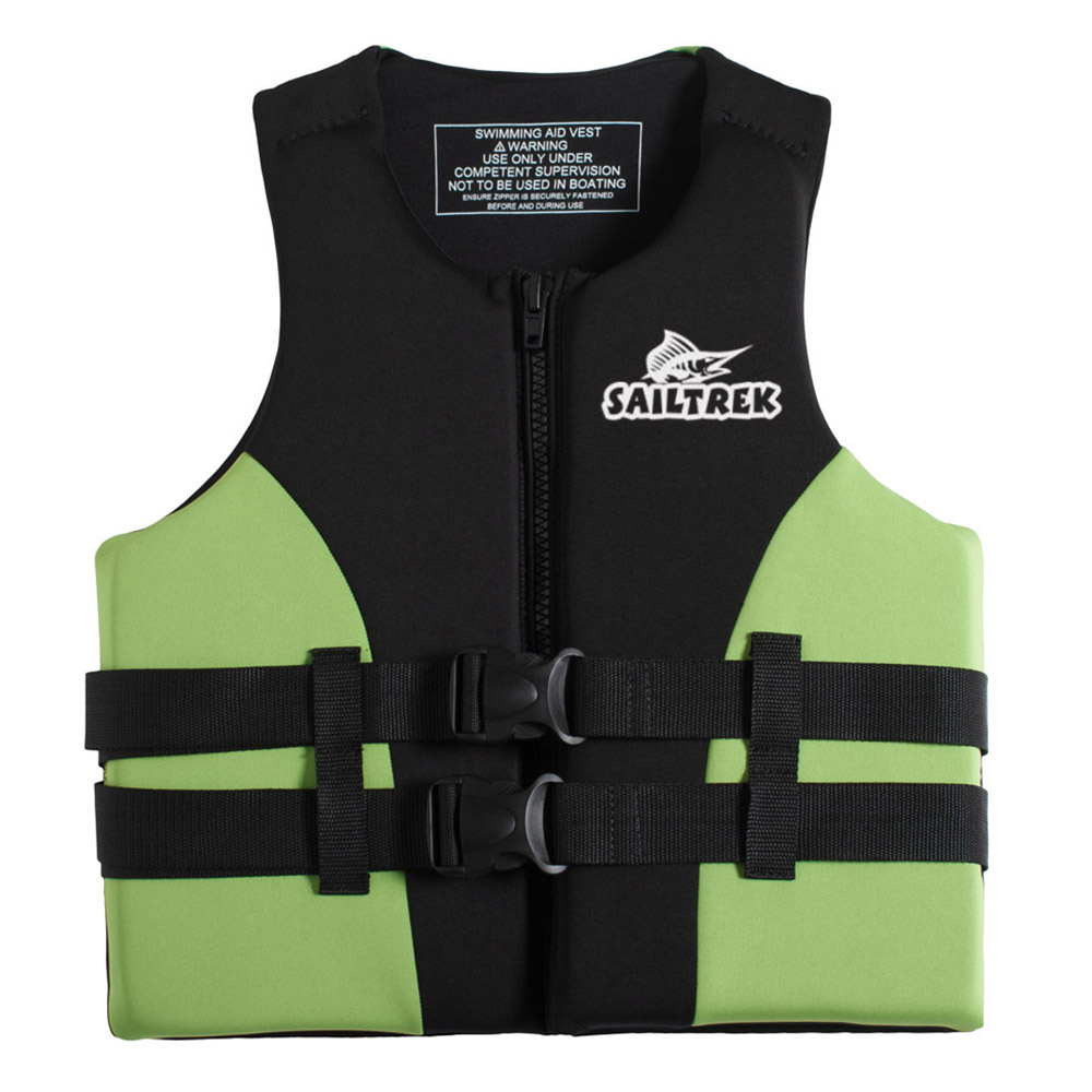 Neoprene Life Jacket Adult Life Vest Water Sports Fishing Vest Kayaking Boating Swimming Drifting Safety Life Vest: Light Green / L