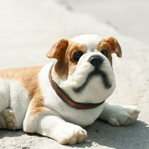 Jjm Vet Britse Bulldog Hond Pet Figuur Canidae Dier Auto Decor Collector Toys Pvc Model Educatief Voor Volwassenen Kids