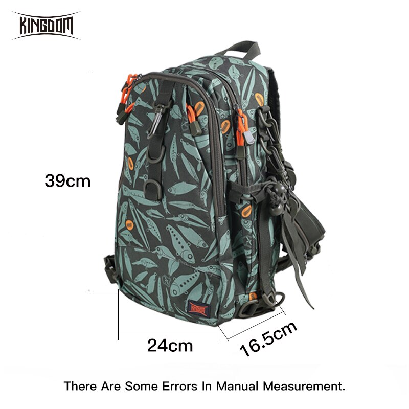 Kingdom Fishing Bag Outdoor Backpack Waterproof 1000D Nylon Material Strong Durable Multi-functional Large Capacity Model LYB-17