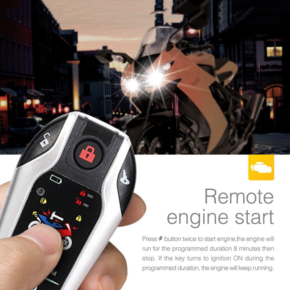 Remote Control Anti Theft Engine Start Two Way With Micromave Automatic Alarm System Kit Sensitive Motorcycle Smart Security