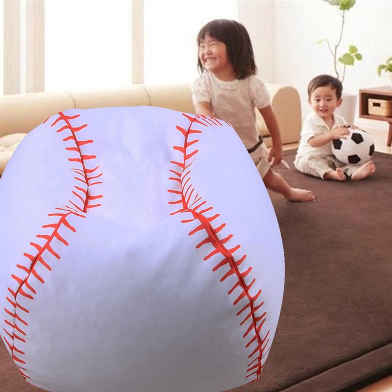 1Pc Creatieve Knuffel Opslag Bean Bag Stoel Baseball Stijl Opbergtas