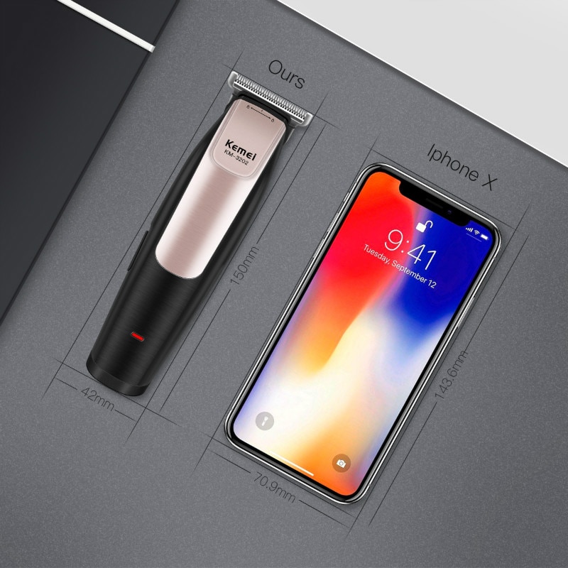 Elektrische tondeuse voor mannen, afneembaar, met snoer, draadloos, tweevoudig te gebruiken, met roterend mes