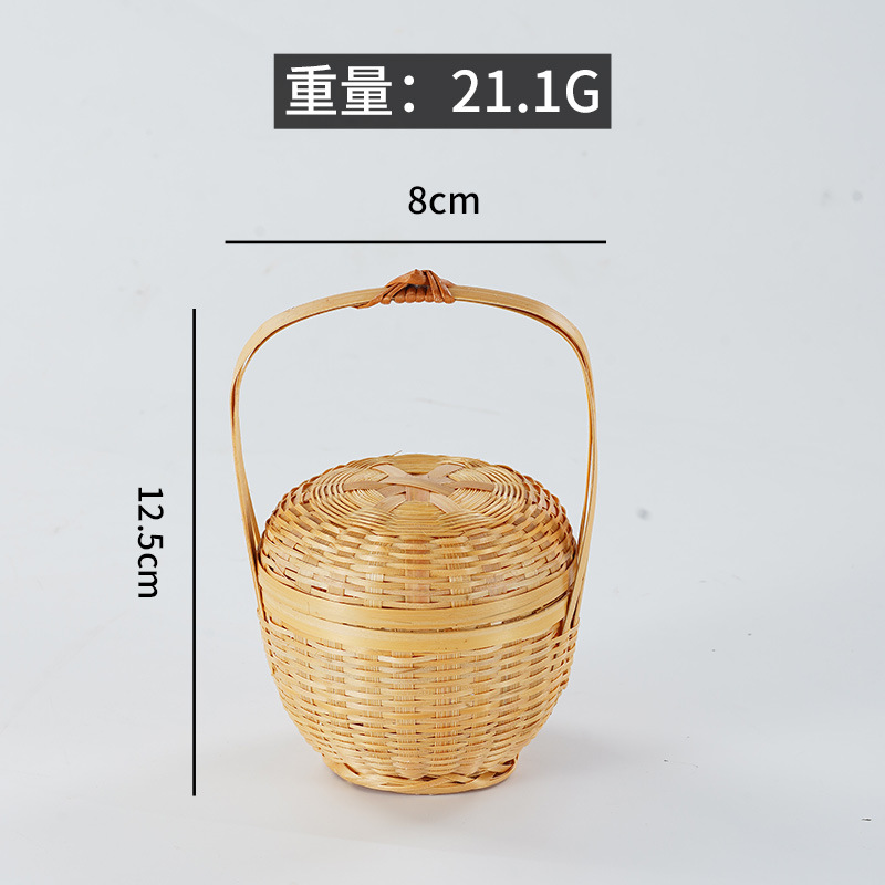 Japanese Sashimi Decoration Mini Basket Seafood Decoration Props Barbecue Plate Bamboo Basket Decoration