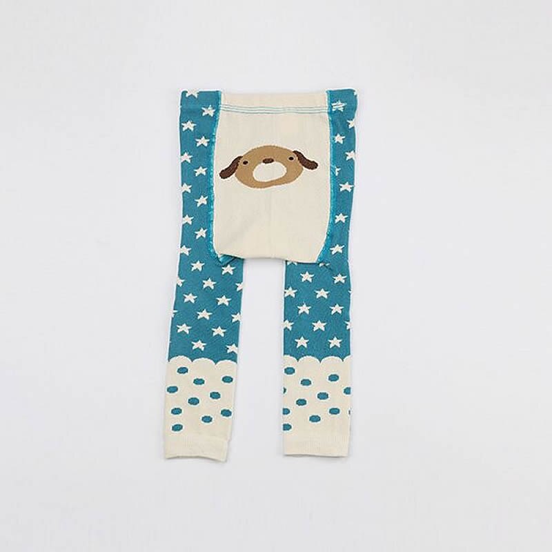 Meisjesbroeken, leggings, grote pp-broeken, babyleggings, peuterleggings, kinderkleding, babybroeken, cartoonprint, gebreide busha pp-broek: Baby leggings blauw s
