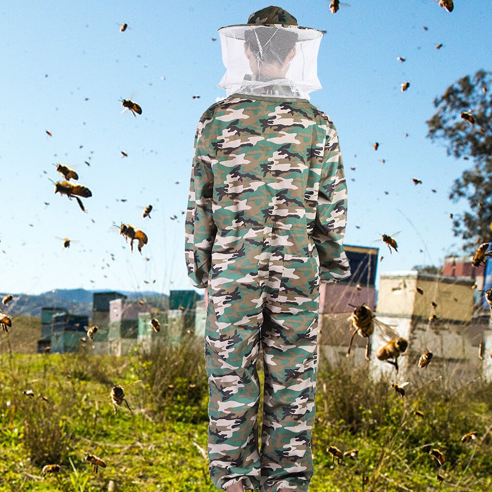Beekeeper Costume Beekeeper Smock Suit One-Piece Round Hat Beekeeping Uniform Veil Protection Outfit Beekeeper Equipment hats