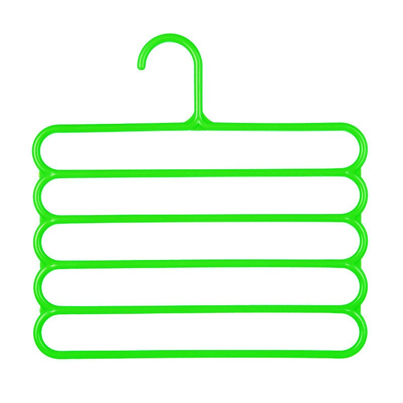 Multilayer Kleerhanger Broek Hanger Doek Rack Multi-purpose Opslag Sjaal Tie Ruimtebesparend Kleerhanger Kleerhangers: Green