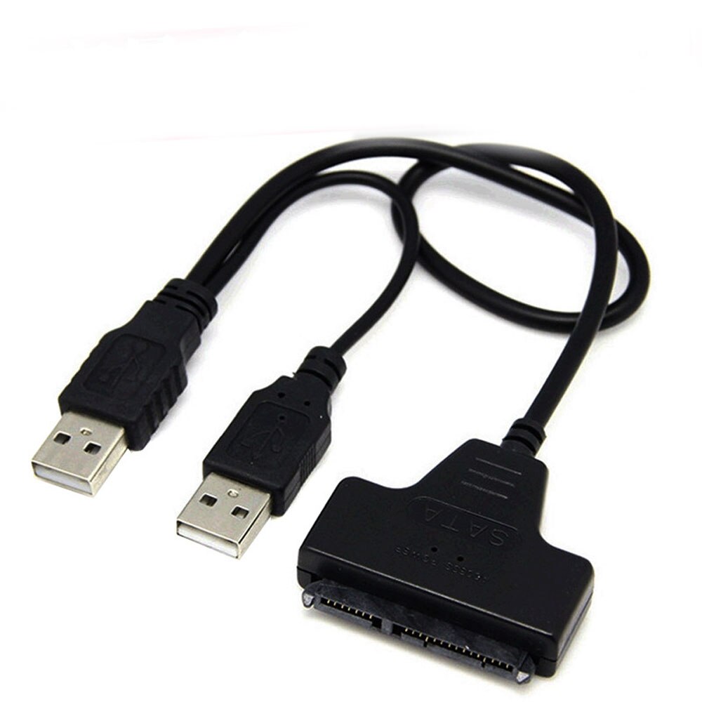 1pc lednings kabel computerstik hdd ssd adapter usb til sata konverter kabel 7+22 ben 2.5 harddisk