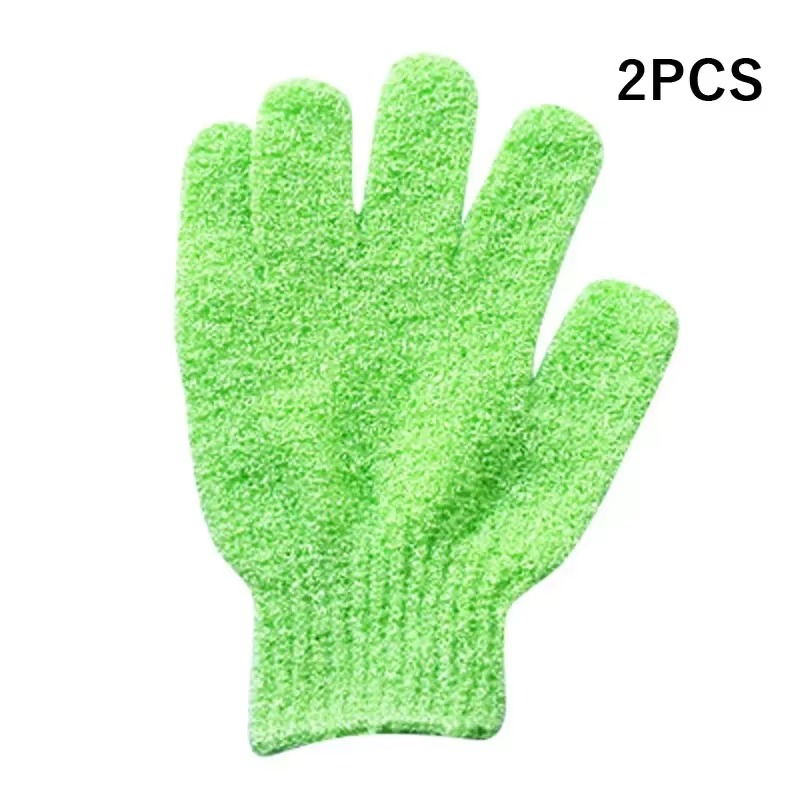 Guantes exfoliantes, esponja de baño para el cuerpo, eliminador de piel muerta, cepillo de ducha para baño, masajeador, exfoliante, baño mágico, 2 uds.: Rojo