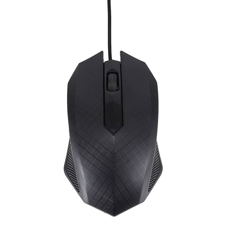 3000DPI Gaming Mouse Optical USB Wired Mouse Mice For Computer Laptops Notebook DOM668: Black