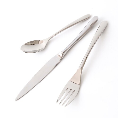 Thicken Metal Cutlery Set Modern Eco Friendly Products Stainless Steel Dinnerware Set Geschirr Set Wedding Decoration EC50CJ: 3pcs