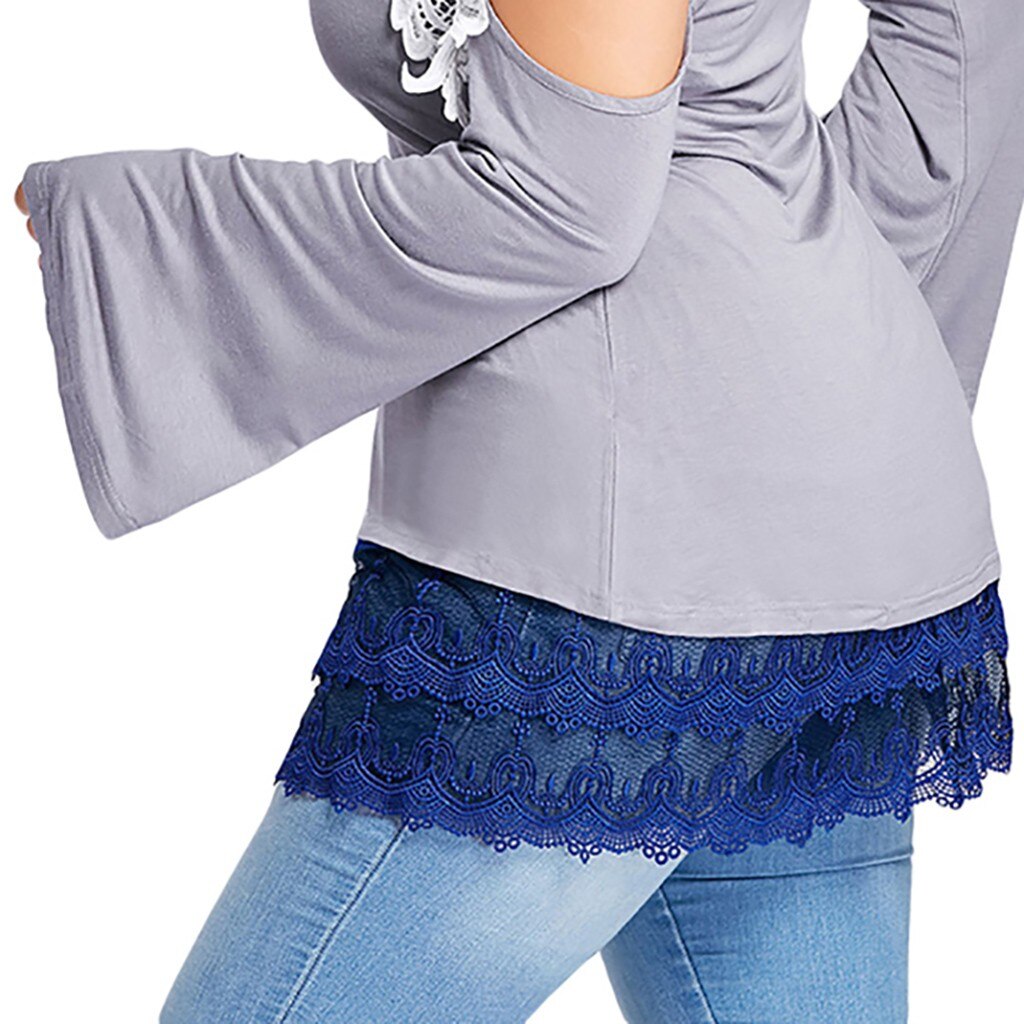 Women's Layered Tiered Sheer Lace Trim Extender Half Slips Plus Size Skirt #T2