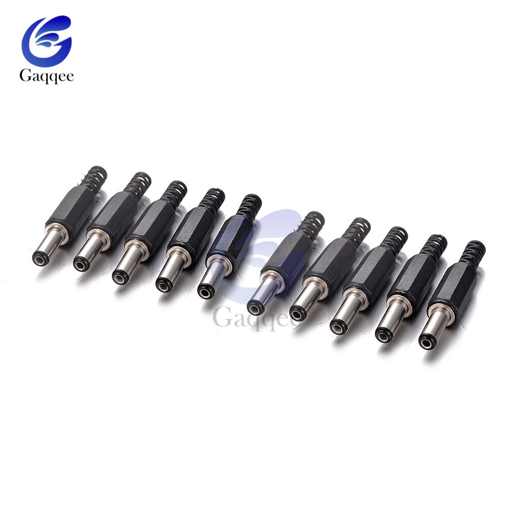 10Stck DC Energie Stecker Stift Buchse Stecker Buchse + Stecker Jack Tafel montieren-anschluss 5,5mm 2,1mm stecker Adapter 2 Terminal Arten: männlich Jack 10Stck
