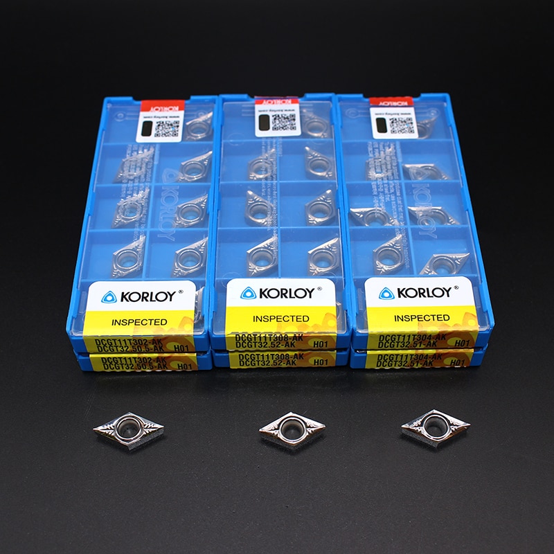 DCGT11T302 DCGT11T304 DCGT11T308 Ak H01 Cutter Blade Insert Cnc DCGT070204 DCGT070208 Ak H01 Snijgereedschap Aluminium Draaien Tool