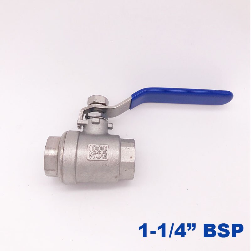 GOGO Type 2PC stainless steel ball valve DN32 Female thread 1 1/4 inch BSP SS304 201 316 2 way Control Ball Valve