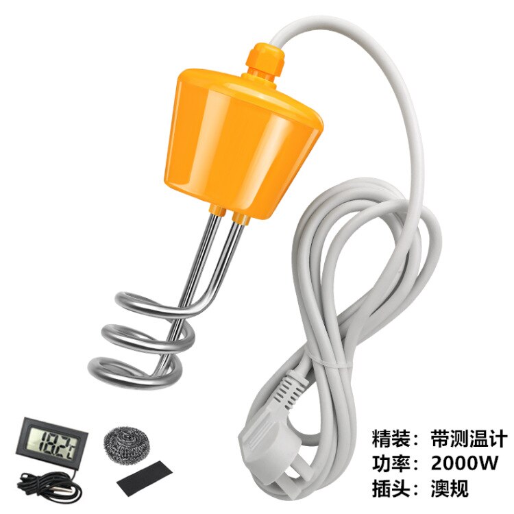 3000W Floating Electric Heater Boiler Water Heating Element 220V Portable Immersion Suspension Bathroom swimming pool
