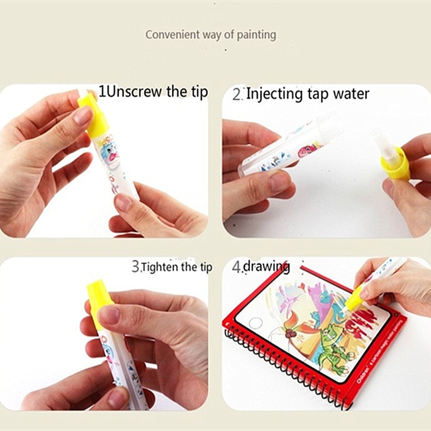 DIY Montessori Painting Drawing Board For Kids Toys Coloring Book Doodle & Magic Pen Magic Water Drawing Book