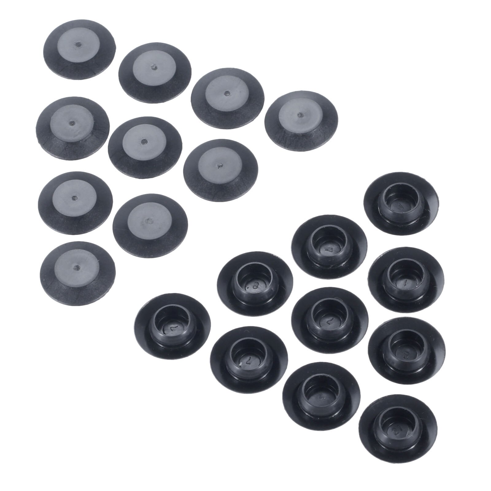 Yetaha 50Pcs 22mm DIameter Automotive Clip Fastener Flush Sheet Plugs Head Car Plastic Fasteners