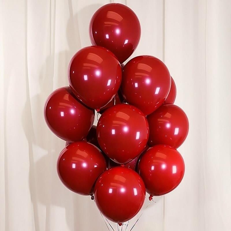 10/20pcs Ruby Red Latex Balloons Love Heart Inflatable Air Helium Balloon Valentine's Day Marriage Wedding Party Decoration40
