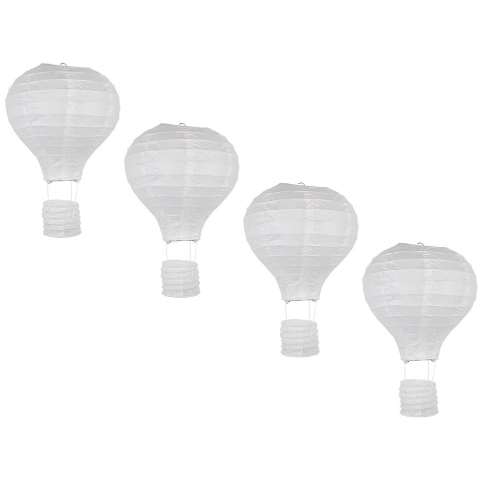 4 stuks papieren lantaarns, unieke chique luchtballonvormige lantaarns voor een feestje thuis