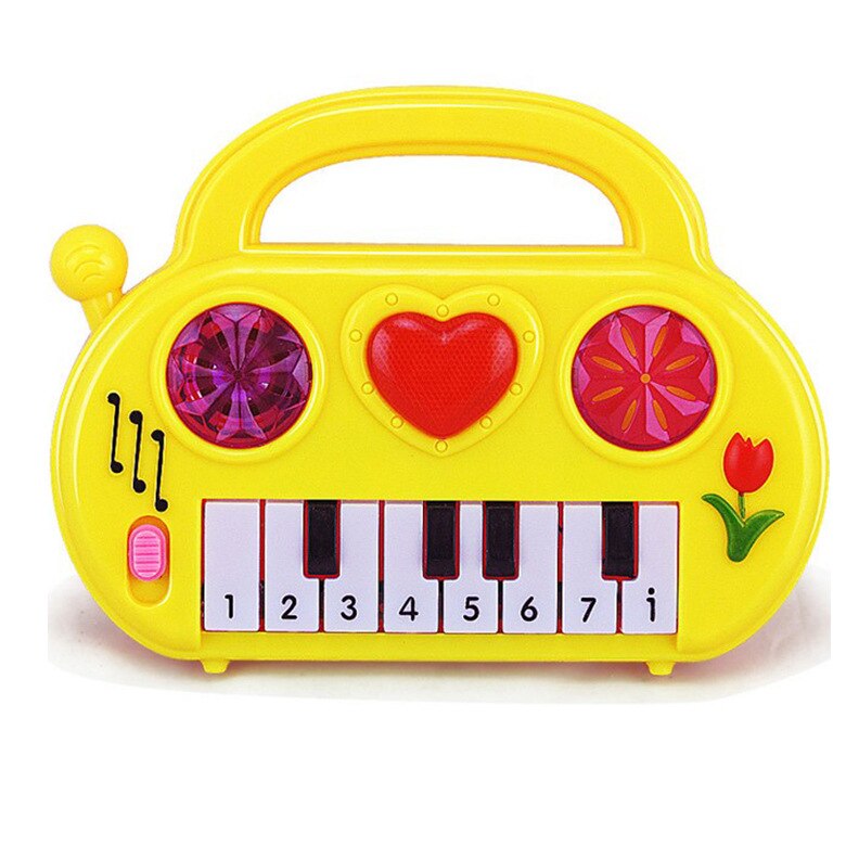 Kids Mini Elektronische Toetsenbord Cartoon Piano Orgel Electone: YELLOW