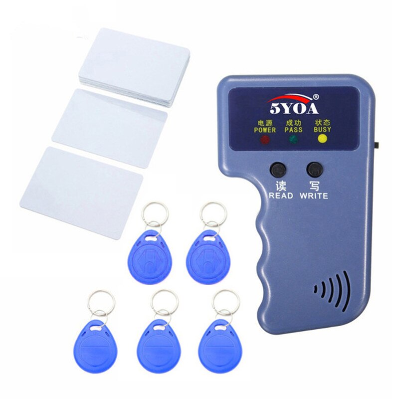 Handheld 125 khz cet 5200 rfid kopieermachine schrijver duplicator programmeur lezer  + em4305 t5577 herschrijfbare id-sleutelhangers id-kaart toegangskaart