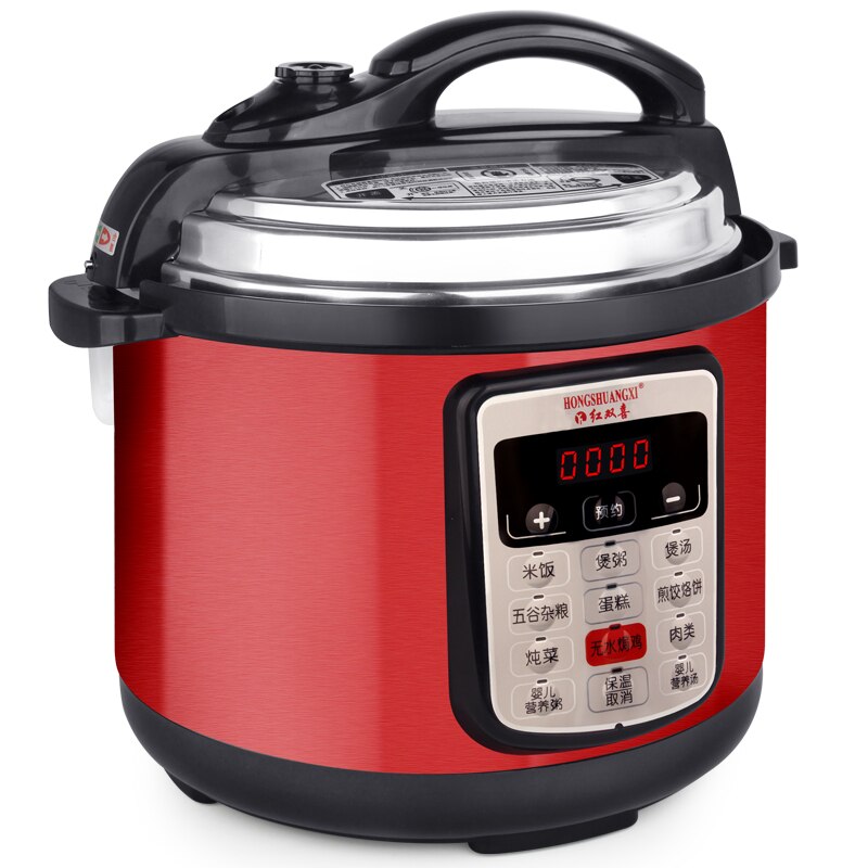 Multifunction Pressure Slow Cooking Pot Rice Soup Stew Cooker Stainless Steel Electric Heated Food Container 220V 900W