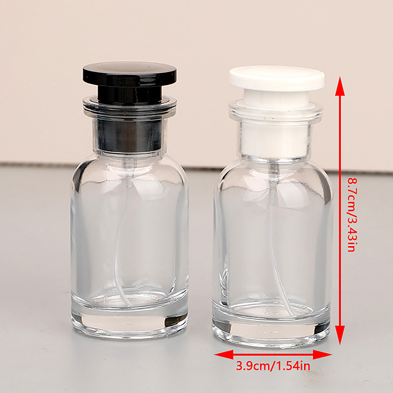 30ml lege, navulbare glazen parfumflesjes, cilindrische subflesjes, draagbare parfumverstuivers, vloeibare make-uppotjes, containers