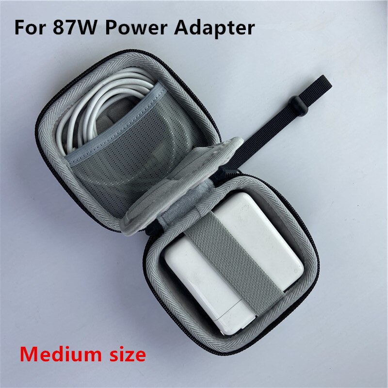 Hard Carrying Case for iPhone/iPad/iPod Power Adapter 140W 96W 87W 67W 61W 30W 29W 20W Case Bag Charger Head Storage Box: Medium for 87W