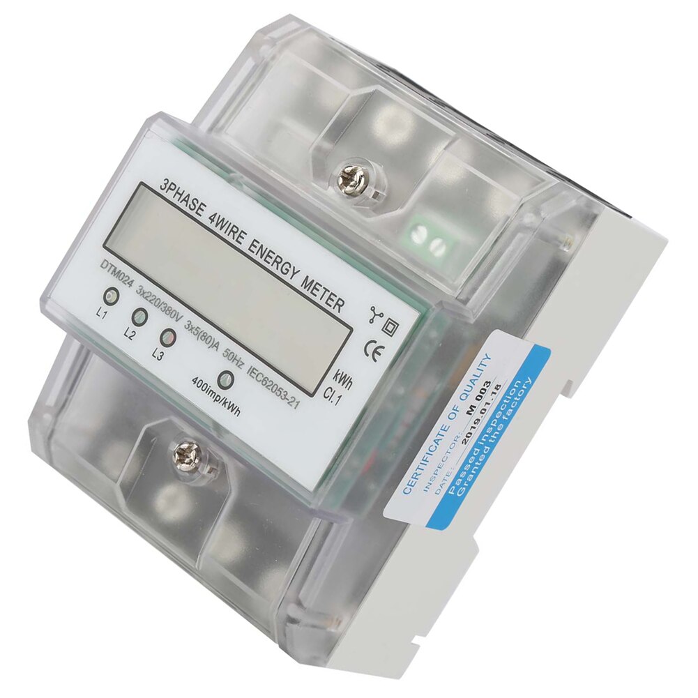 3 Fase 4 Draad Energie Meter 220/380V 20-80A Energieverbruik Digitale Elektrische Power Meter Kwh Meter Met lcd Power Meter