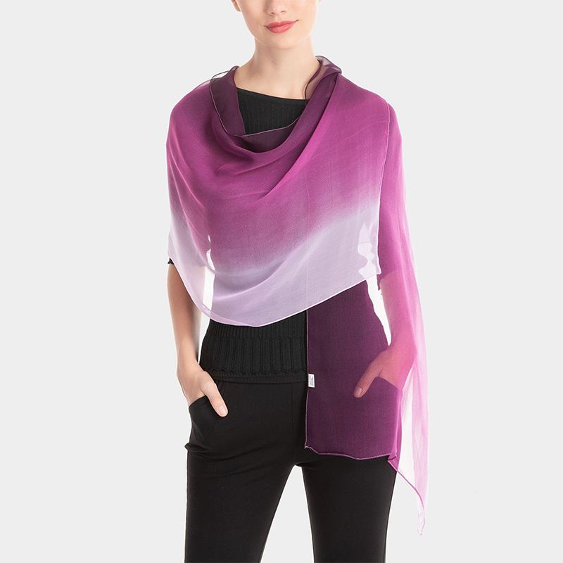 50*160CM mujer gasa gradiente bufanda chal lujo señora versátil protección solar decorar bufandas pañuelo para la cabeza