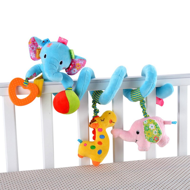 Grzechotka zabawki dla niemowląt słoń zabawki dla dzieci 0-12 miesięcy noworodek robić łóżeczka wózka zabawki edukacyjne zabawki mobilne Bebek Oyuncak: niebieski słoń