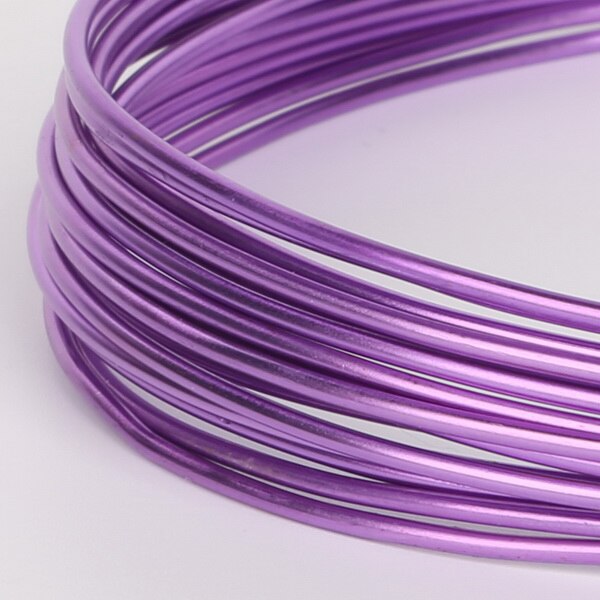 New Arrival różne kolory 5m 15gauge (1.5mm) drut aluminiowy miękki metal florystyka drutu, dla DIY ocena biżuteria i Craft Making: Purple